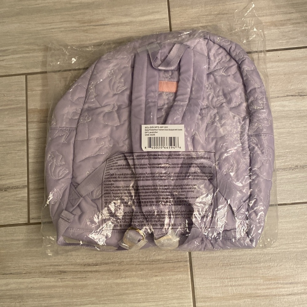 Stoney Clover Lane Disney Royal Treatment Classic Backpack crystal Lavender O/S - Picture 11 of 11